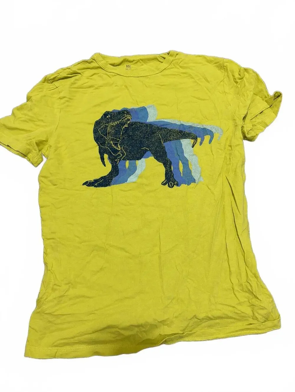 GAP Kids Boys Yellow Dinosaur Graphic Tee XXL